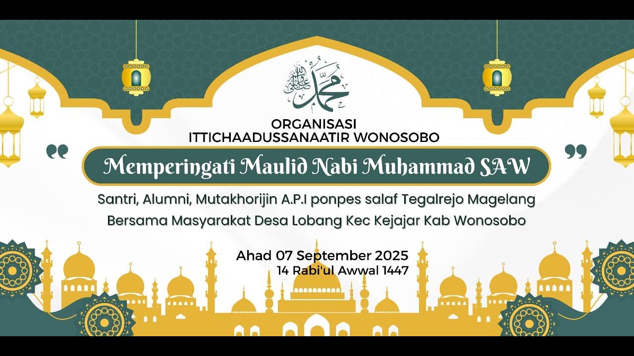 LIVE MEMPERINGATI MAULID NABI MUHAMMAD SAW BERSAMA KH CHANIF CHULDORI MAGELANG