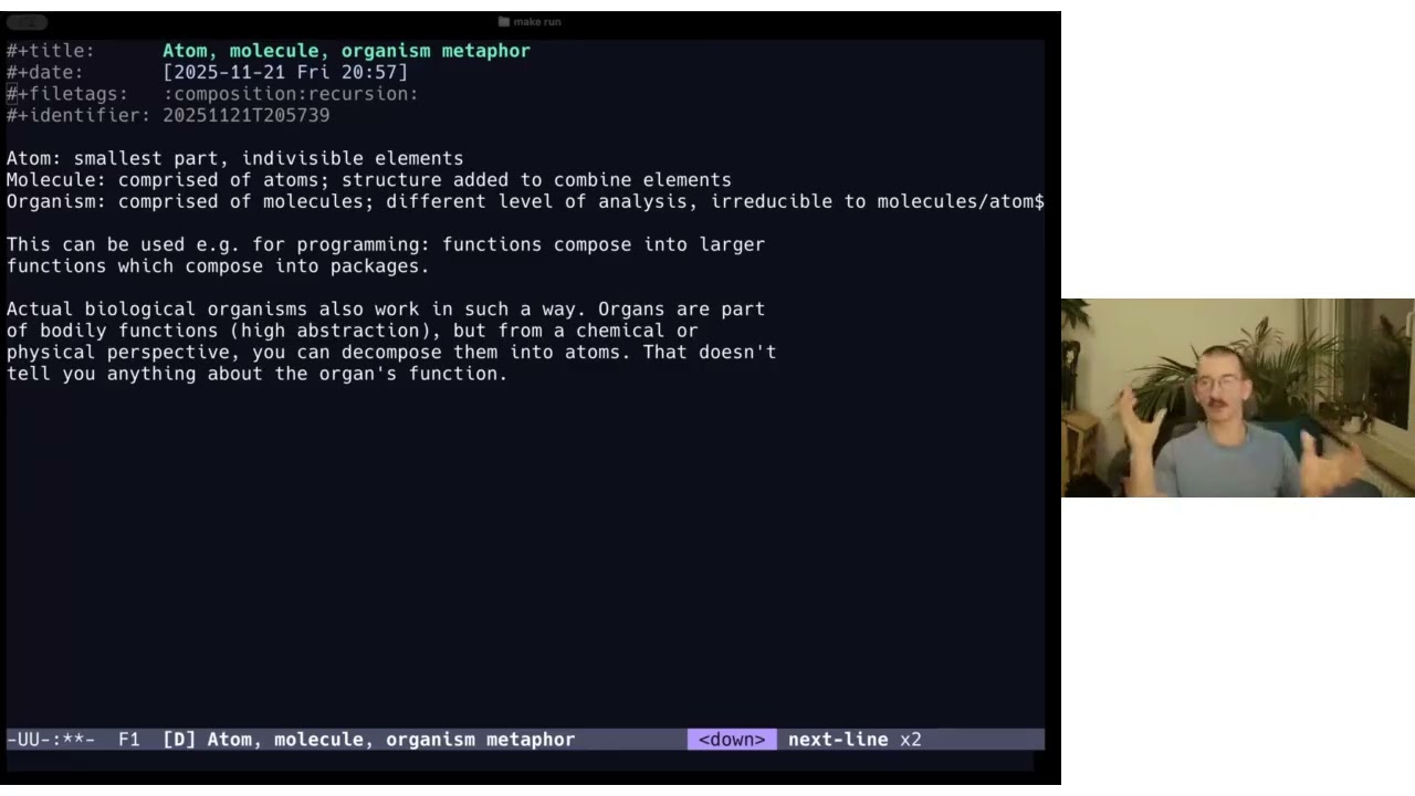 EmacsConf 2025 Q&A: Zettelkasten for regular Emacs hackers - Christian Tietze (he)