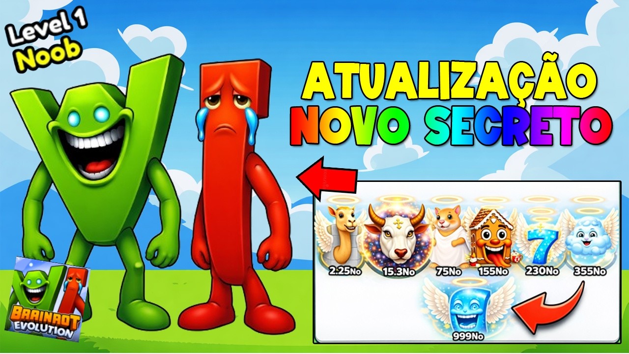 😱 SUPER ATUALIZAÇÃO! NOVO SECRETO OP, PEGUEI TODOS OS BRAINROT RAROS E LEVEL MAX