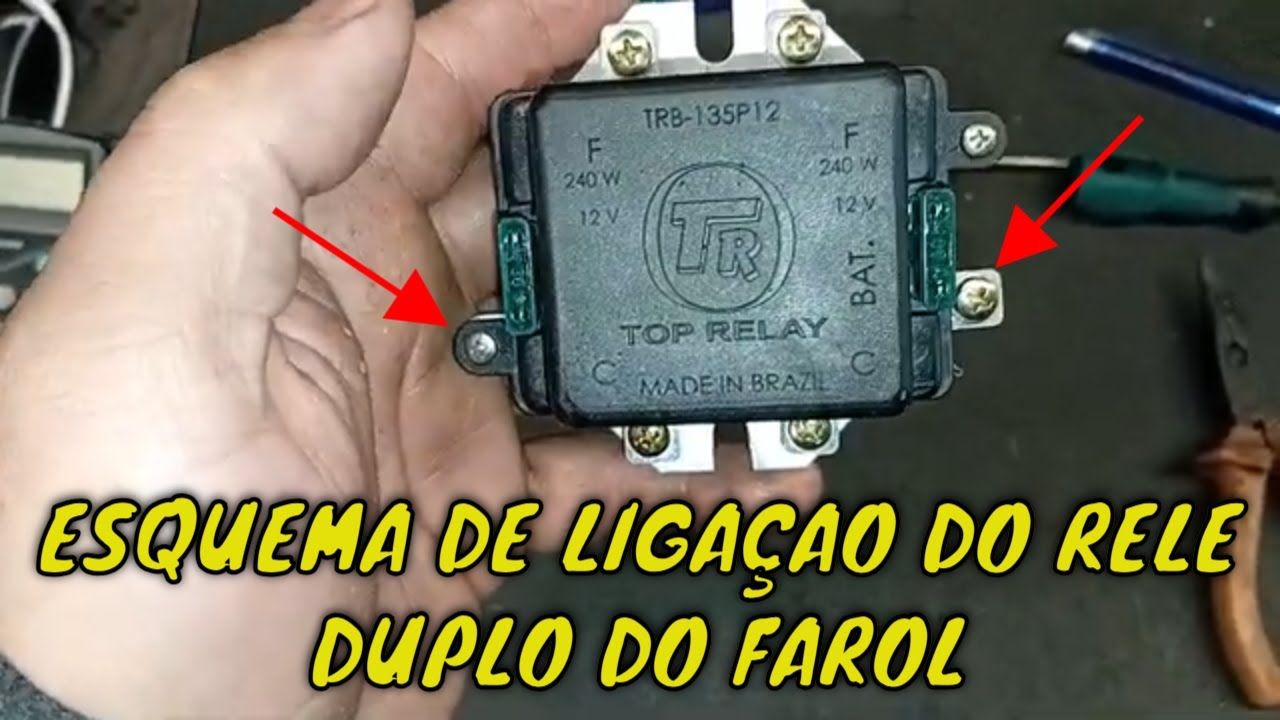 COMO INSTALAR UM RELE DUPLO DO FAROL