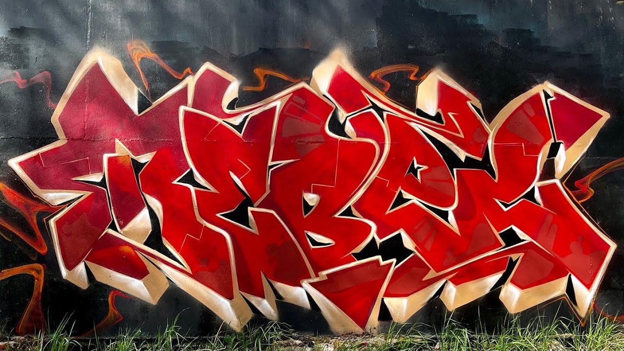 Graffiti bombing on streets. Lifestyle, unpacking, tagging and throws. Rebel813 4K 2023