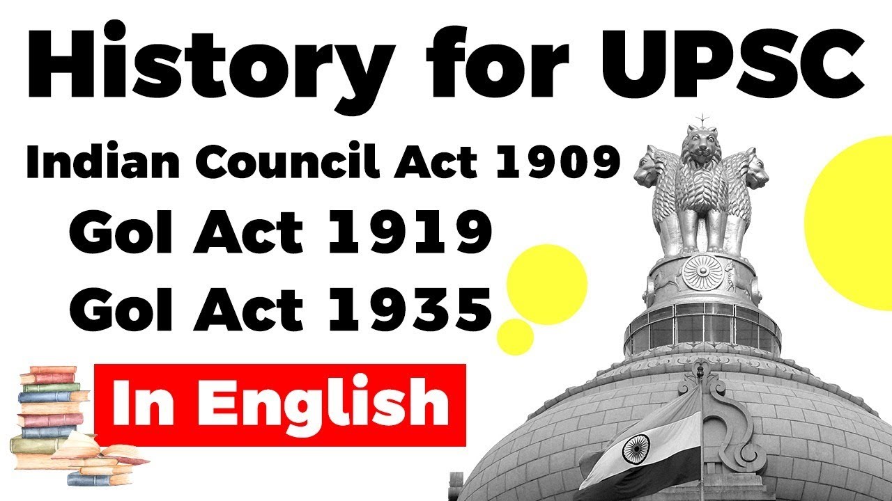 History for UPSC, Indian Council Act 1909, GoI Act 1919 and GoI act 1935 #UPSC2020