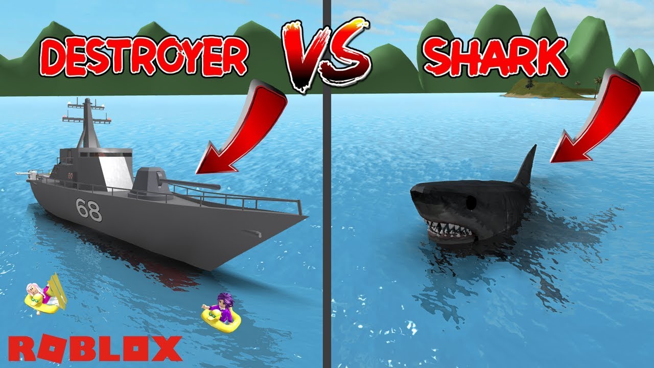 DESTROYER VS SHARK! / Roblox: Sharkbite 🦈