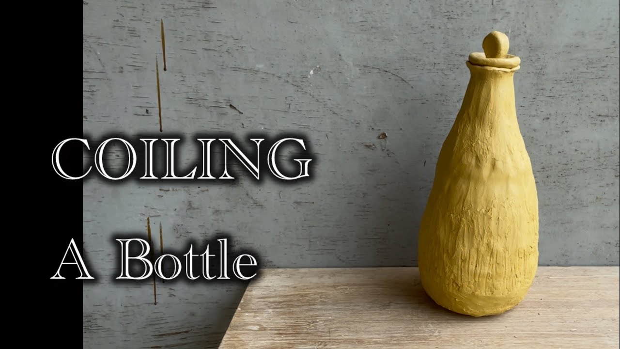 MAKING A Bottle with a Stopper! Flat Coiling. ASMR