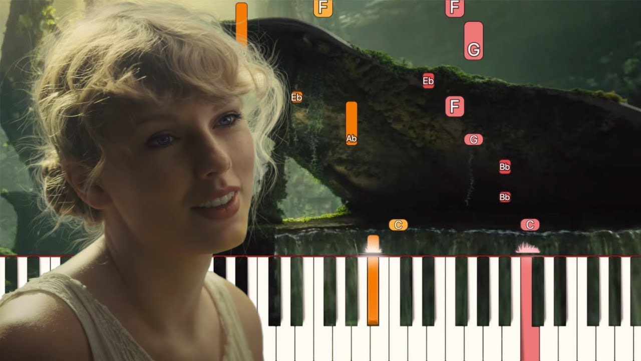 cardigan - Taylor Swift (folklore) | Piano Tutorial (Synthesia)