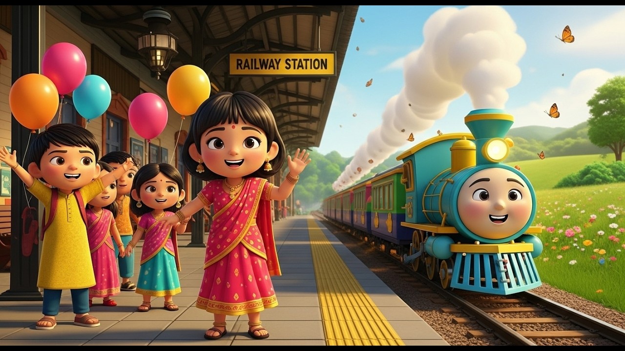 Chuk Chuk Railu Vastondi | Telugu Kids Rhyme | Fun Train Song for Children | Happy Mango Kids
