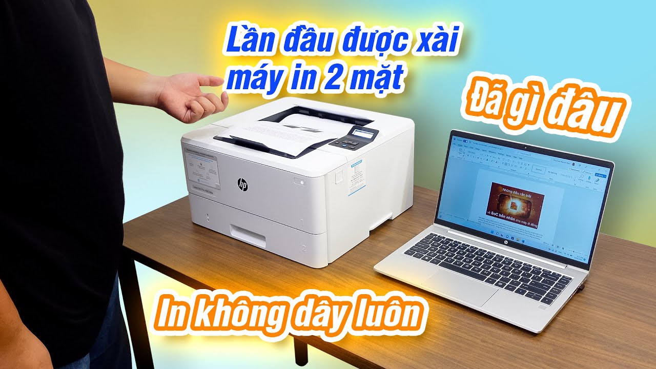 Máy in không dây 2 mặt cực tiện cho cả Win, Mac, iOS | Máy in HP LaserJet Pro 4003dw