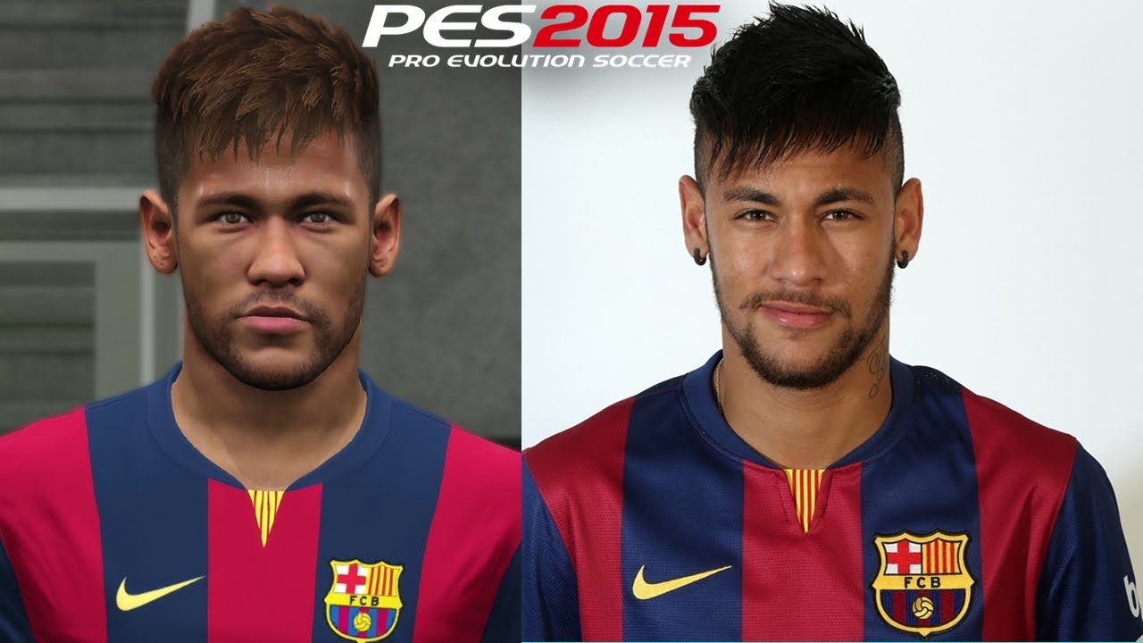 PES 2015 vs REAL FACES  - FC BARCELONA Face Comparison