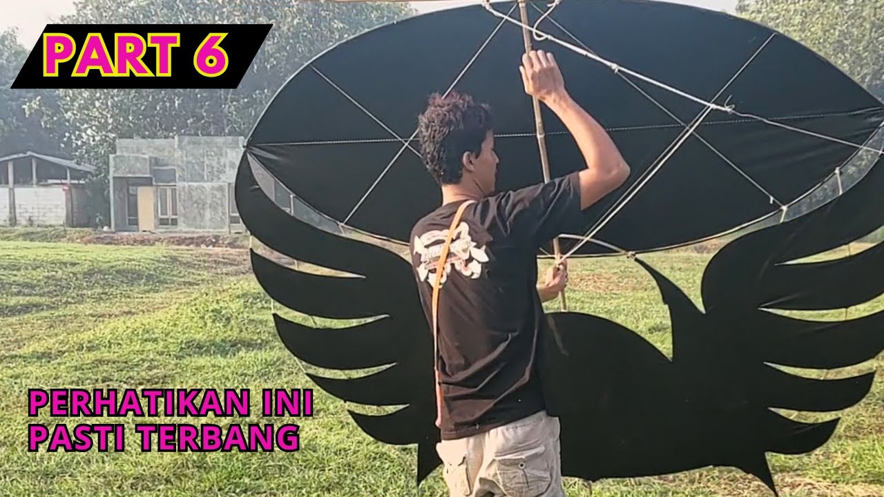 Test Terbang Layangan Ram-raman Empet 2 meter : Sedikit Setting Langsung Dull.