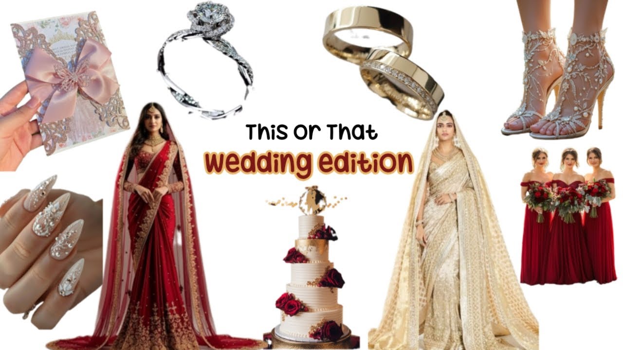 This or that | Dream wedding edition | Enjoy guys