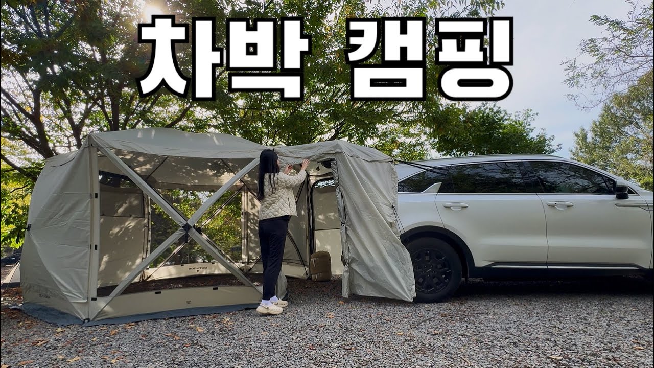 아늑한 도킹텐트 에서 잘게요|쏘렌토 6인승 차박 세팅|애호박 고추장찌개|고래숲 캠핑장 명당|캠핑 브이로그|