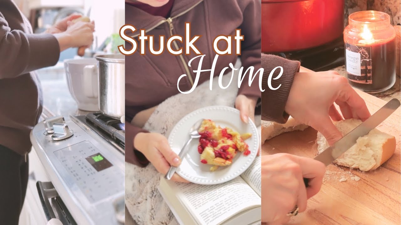 Stuck at Home Cooking ❄️ \ Portuguese 🇵🇹 Soup Making\ Slow Winter Living \ Bread pudding 👩🏻‍🍳