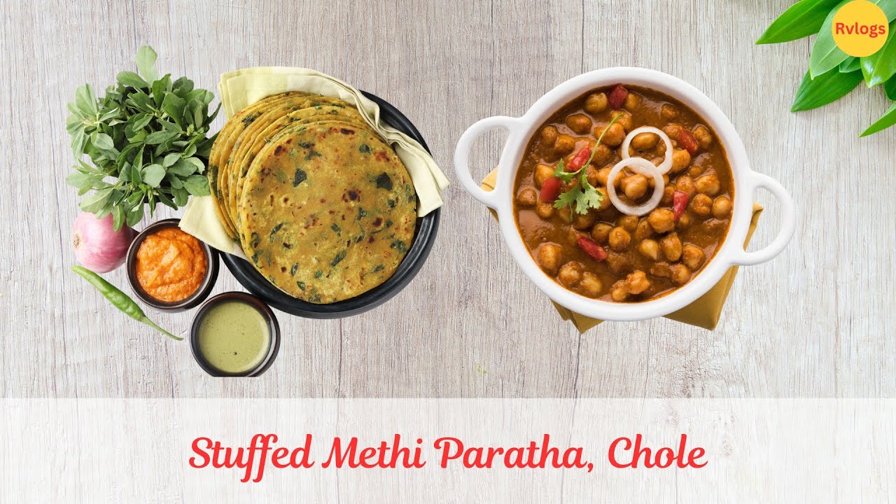 Stuffed Methi Paratha, Chole #rashivlogs6196 #methiparatharecipe #stuffedmethiparatha #chole #rk 