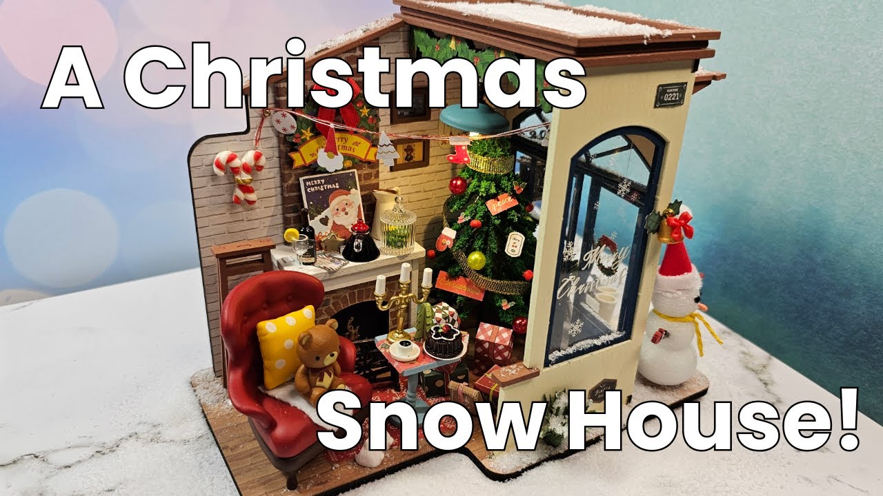 Rolife Christmas Snow House Full Build! ⛄🎄❄️🎅 #rolife #dollhouse #miniatures #christmasdecorations