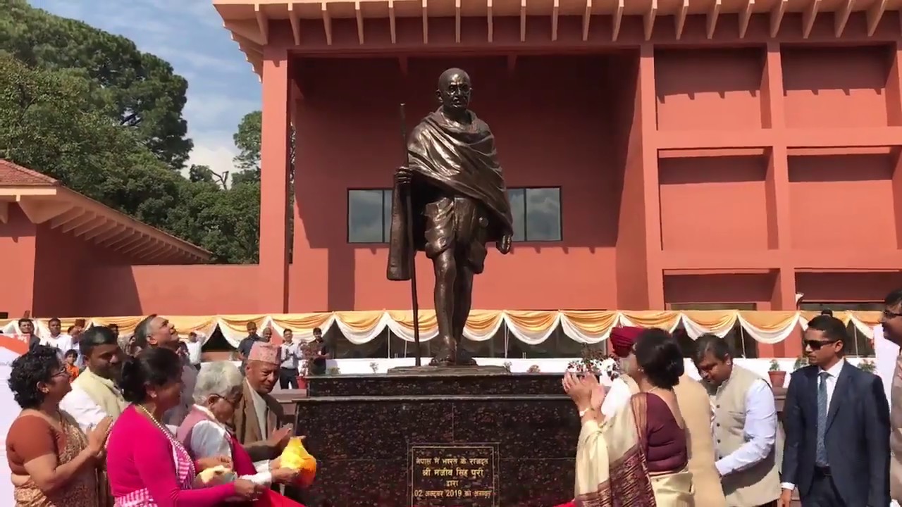 Mahatma Gandhi's statue unveiled in Indian Embassy in Kathmandu, Nepal