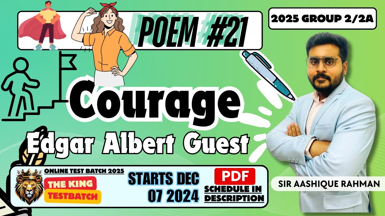 Courage Poem 21 | 7th Std |TNPSC General English  | 95 + Guaranteed 2024