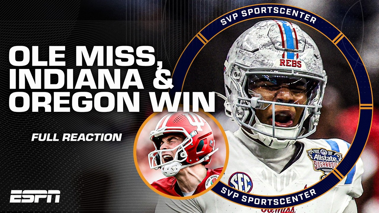 FULL CFP QUARTERFINAL REACTION 👀 Indiana, Ole Miss & Oregon get big wins 🔥 | SC with SVP
