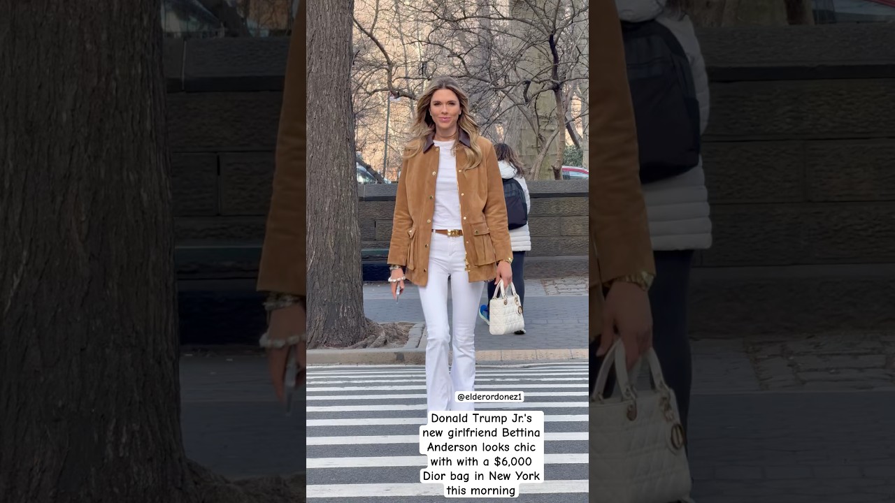 Donald Trump Jr.&rsquo;s girlfriend  Bettina Anderson looks chic and with a $6,000 Dior bag in NYC today