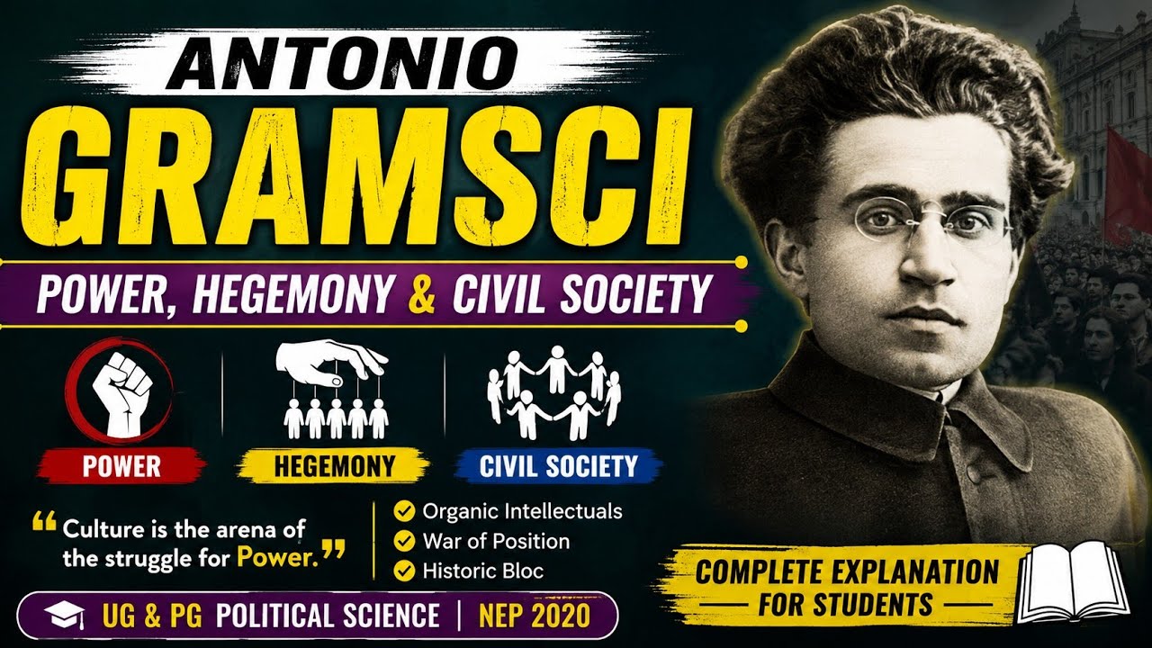 Gramsci Theory of Power & Hegemony | Core 13 l western political thoughts l NEP 2020