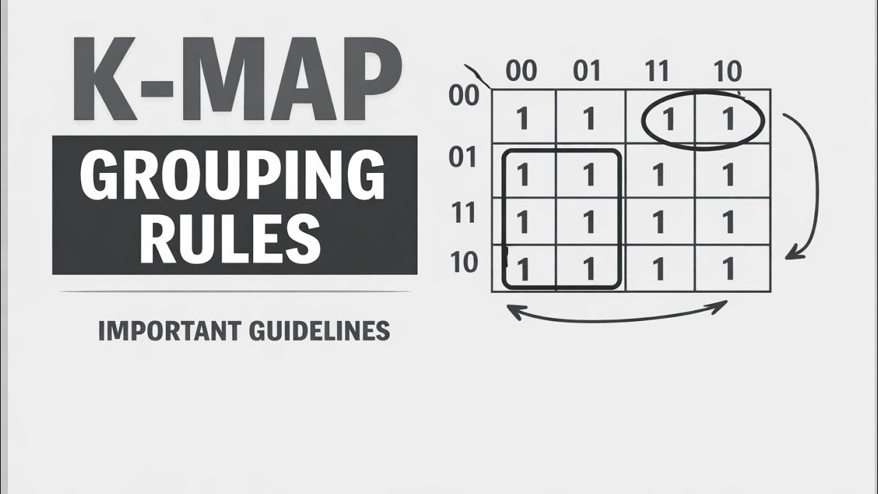 K-Map Grouping Rules Explained | Karnaugh Map Simplification | B.Sc Digital Electronics #bscphysics 