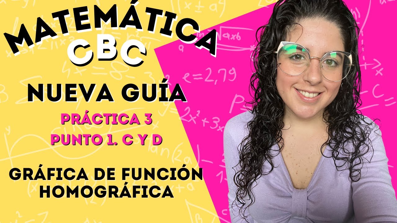 Guía nueva Matemática CBC - Práctica 3 / Punto 1. c y d| Hallar inversa y su dominio | ClaseConMaca