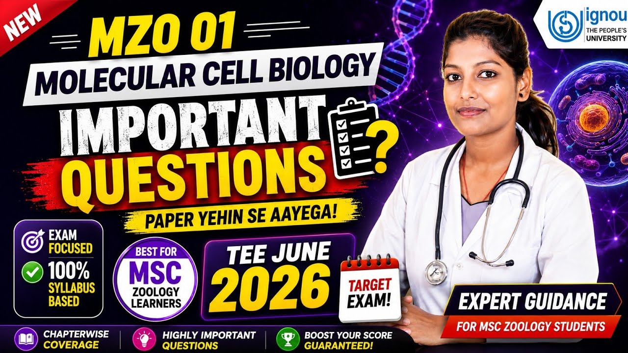 MZO-001 Exam Preparation 2026 | Important Topics + Expected Questions | IGNOU MSc Zoology