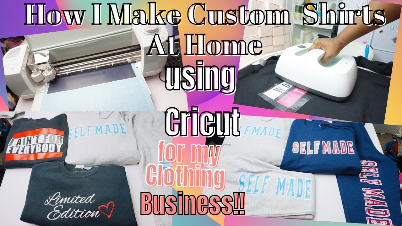 HOW I MAKE MY OWN CUSTOM SHIRTS FOR MY BUSINESS | CRICUT IRON-ON SHIRTS | ENTREPRENEUR LIFE