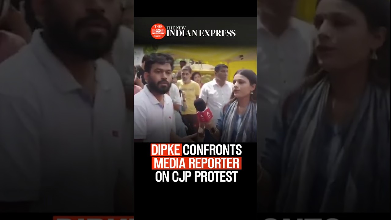 CJP's Abhijeet Dipke confronts reporter for smearing protest over 'Inquilab Zindabad', Rahul Gandhi