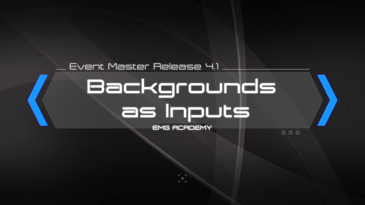 Release 4.1- Backgrounds as Inputs