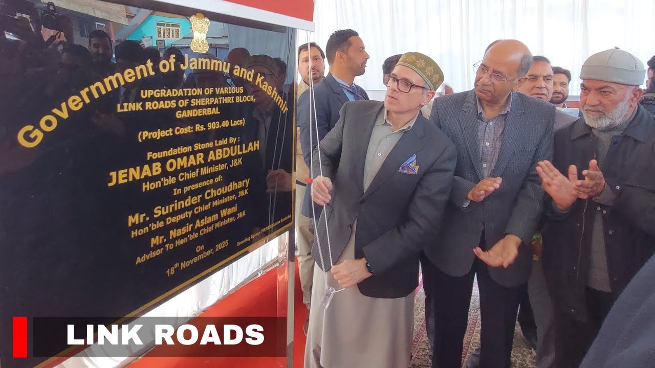 Ganderbal: CM Omar Abdullah Lays Foundation Stones Of Multiple Link Roads