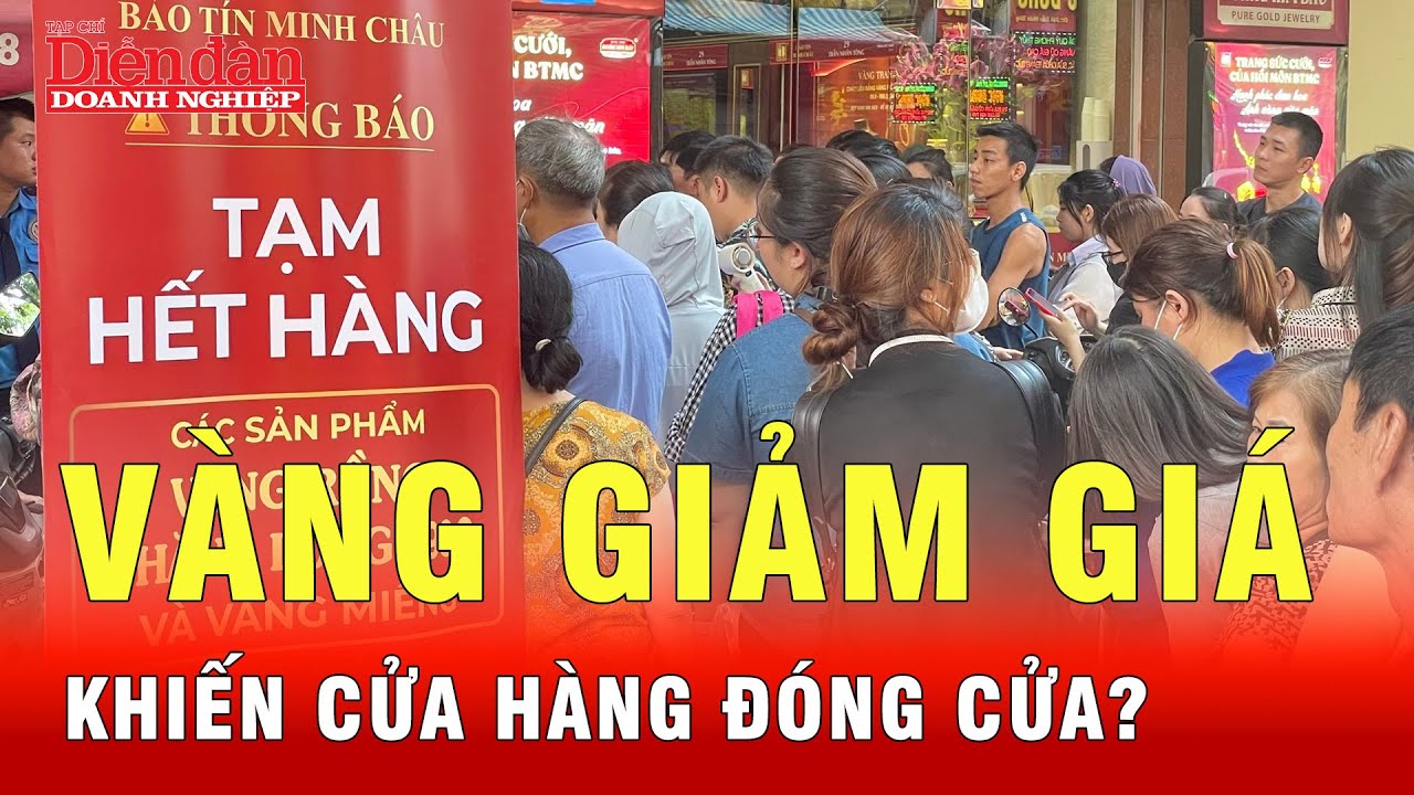 Vàng giảm giá, cửa hàng hạn chế giao dịch - Người mua là khổ? | Tin tức 24h
