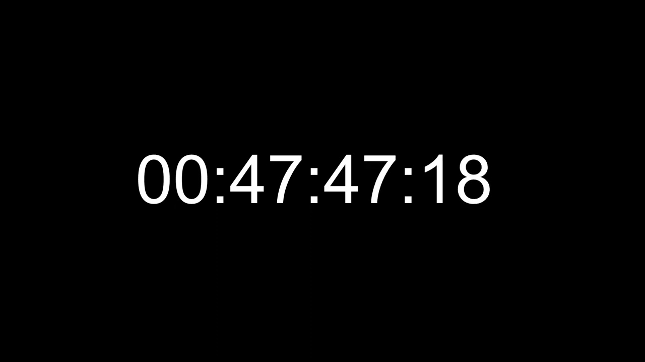 1 Hour Black Screen Countdown Timer & Alarm (Moderate Volume)