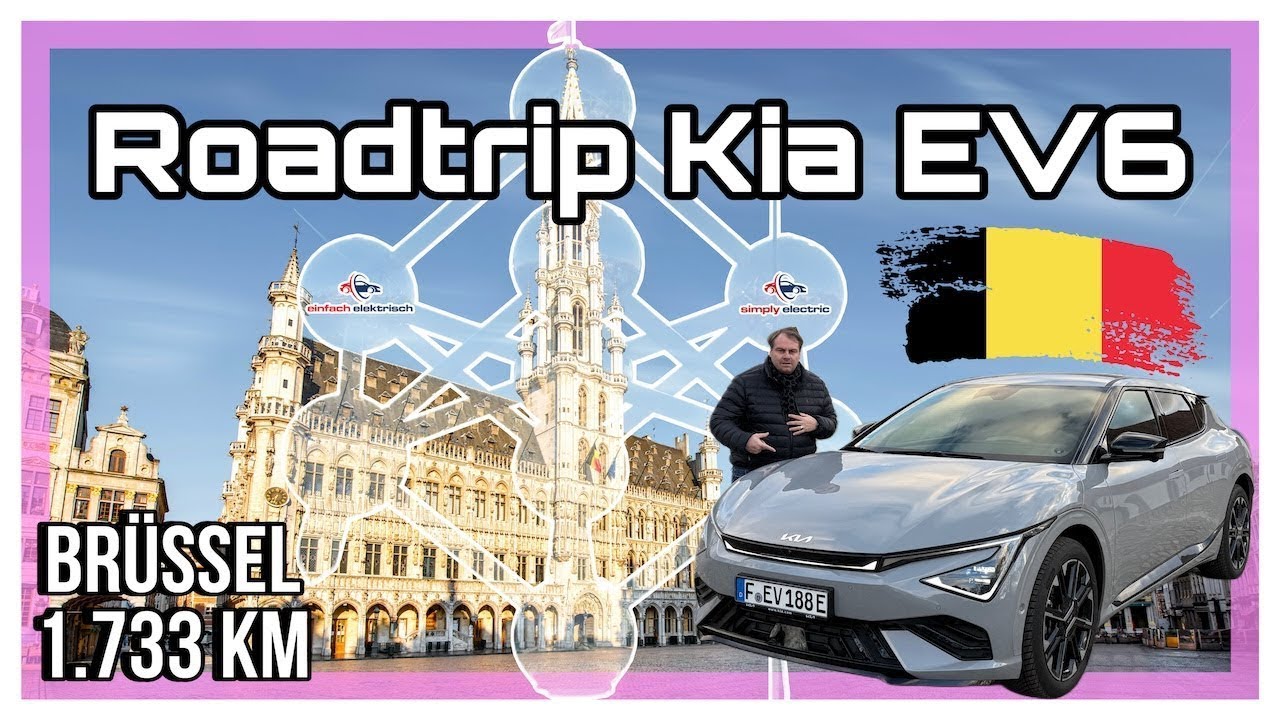 1733 km road trip with the 2025 Kia EV6 to Brussel
