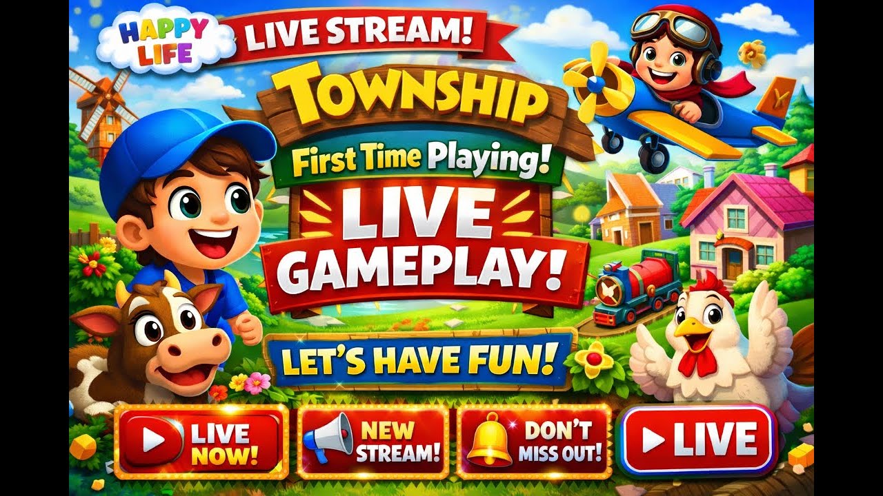 Township Game Live 🔴 First Time Gameplay | Kids Fun | Happy Life