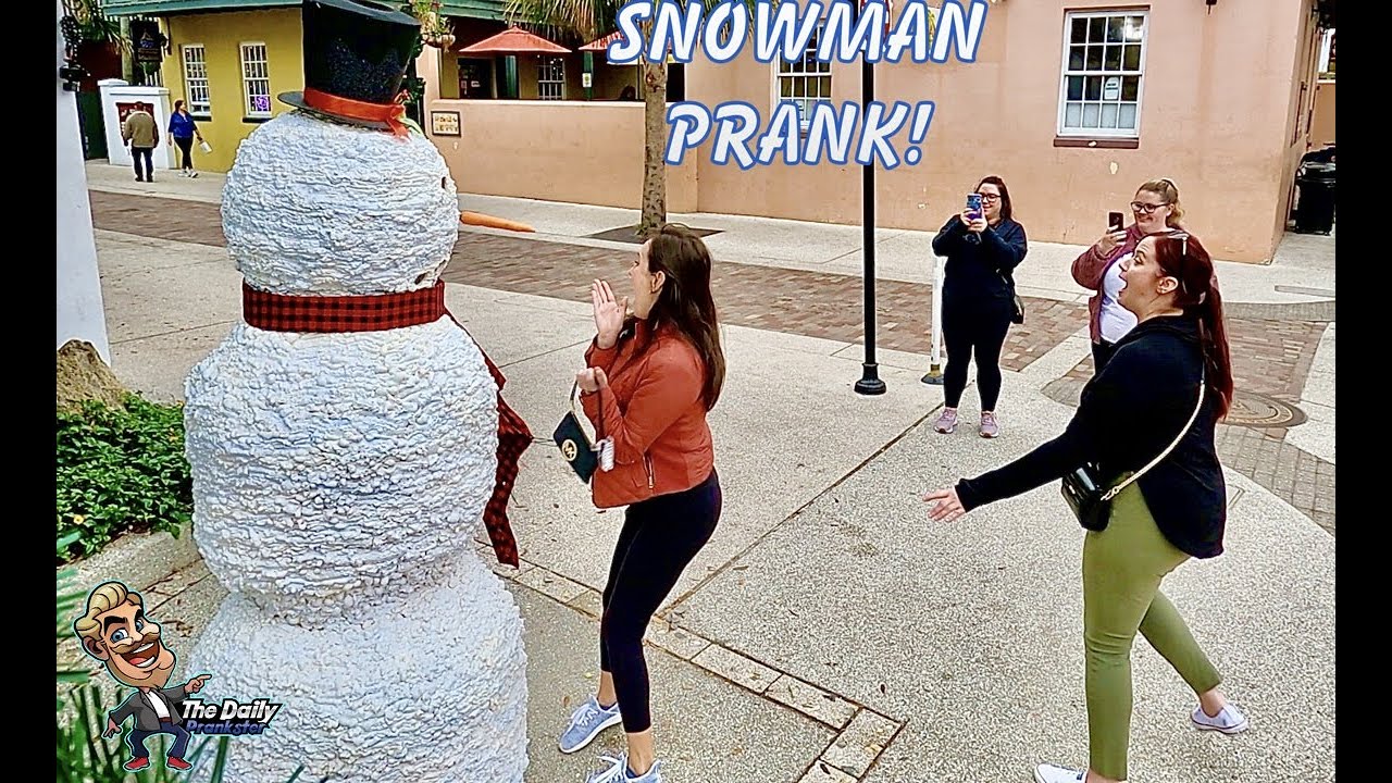SCARY SNOWMAN PRANK! - Funny Prank Reactions!