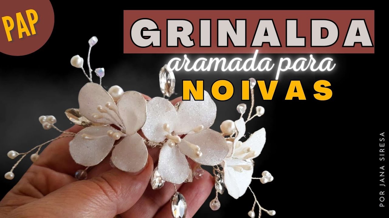Como fazer GRINALDA ARAMADA para noivas com fio cabelo de anjo