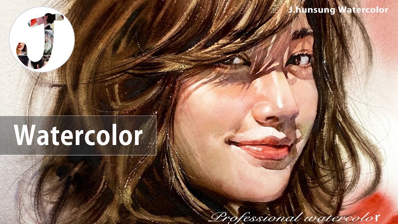 Watercolor portrait painting │ 인물수채화 │수채화