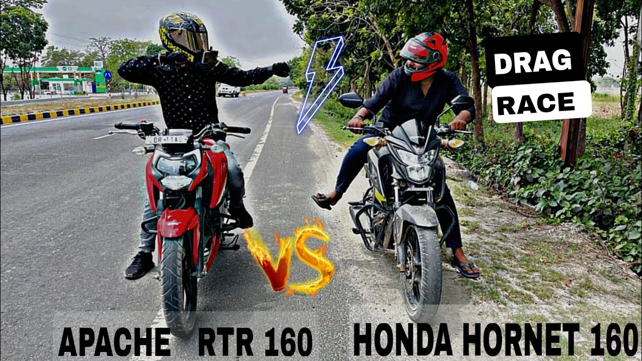 Apache rtr 160 4v VS Hornet 160R Race | Drag Race | Highway Battle