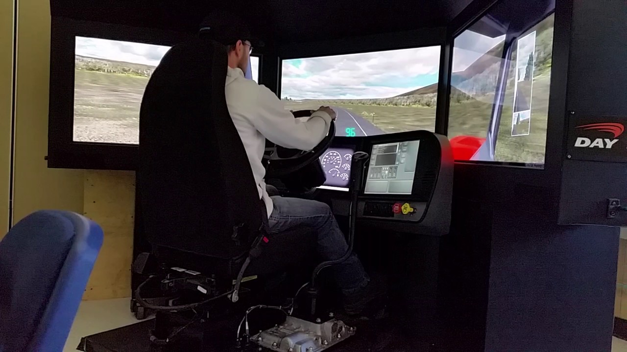 Jamie learning to shift on Timmins Simulator