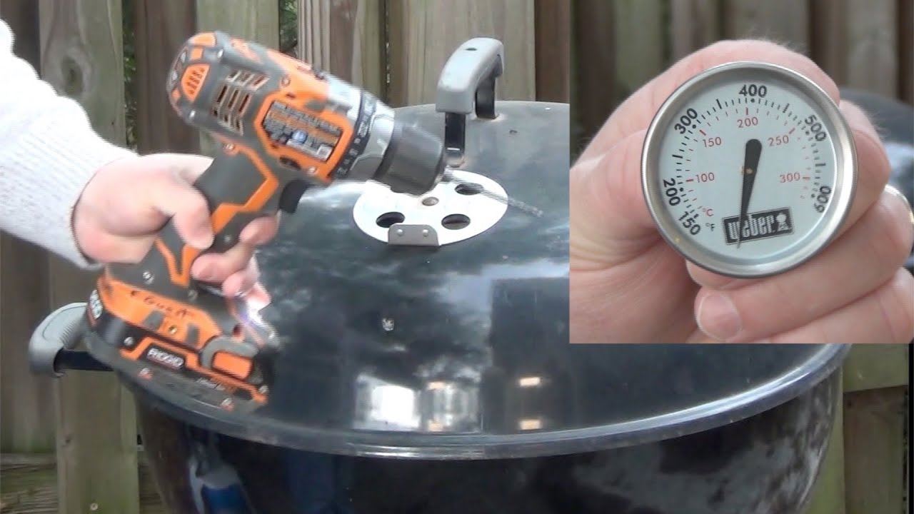 Weber Kettle Grill Thermometer Install