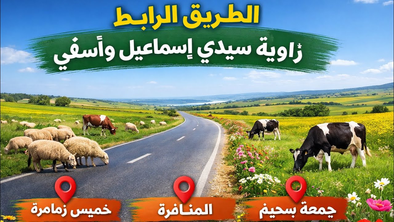 الطريق الرابط بين زاوية سيدي إسماعيل وآسفي | خميس زمامرة – جمعة سحيم – ثلاثاء بوگدرة