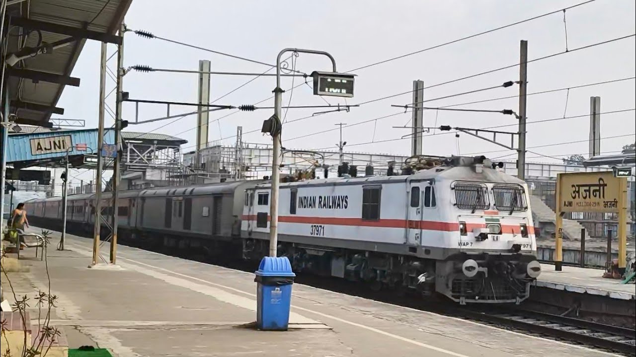 Telangana Express Skip Ajni | 40 kmph Speed 🔥 | Indian Railways 