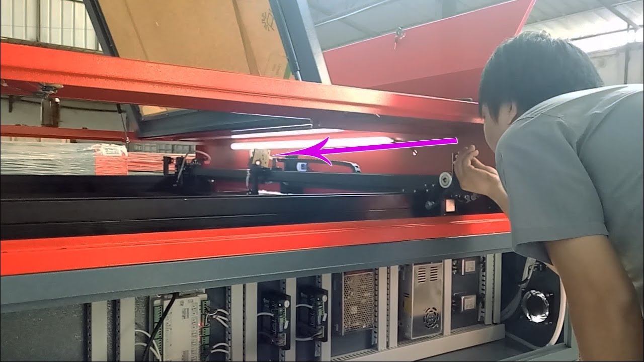 Video of  Checking Co2 Laser Beam Alignment Test and Ajust