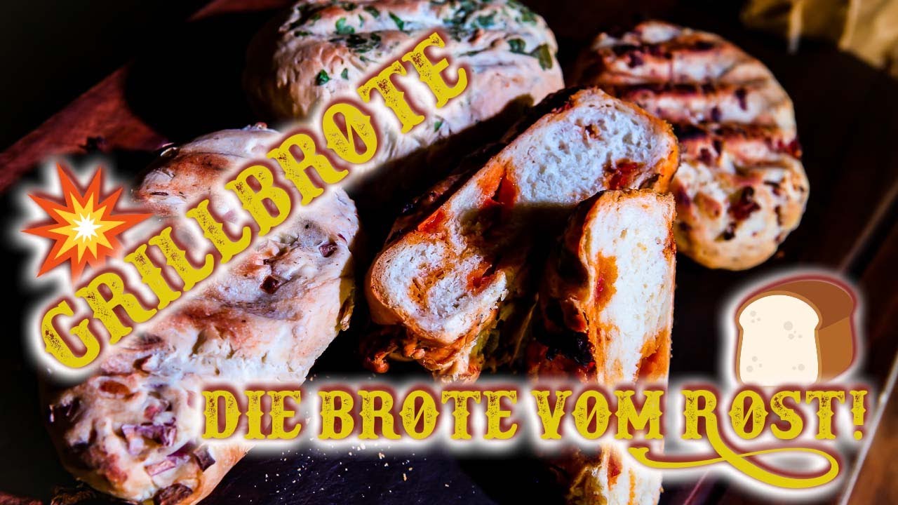 🤤 Brote vom ROST ohne Backofen - 4 GRILLBROTE 🍞 - eine tolle Beilage für den Grillabend🍻
