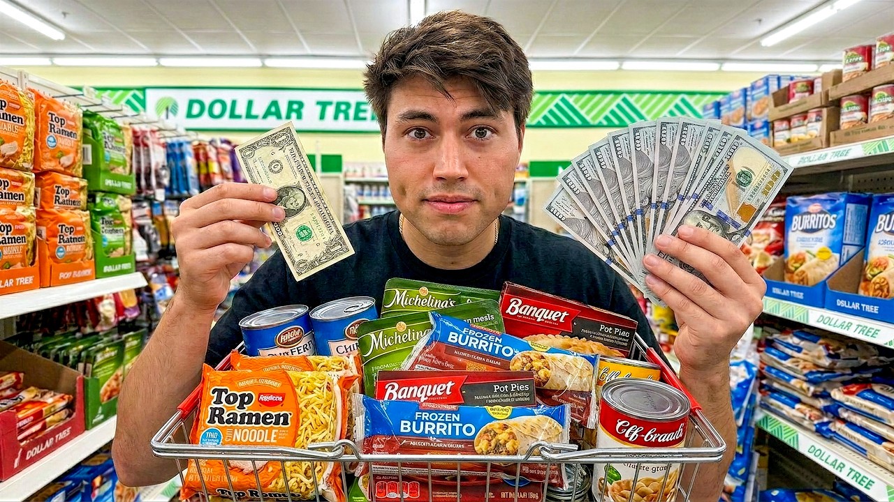 Я питался неделю только едой из Dollar Tree, удваивая бюджет каждый день