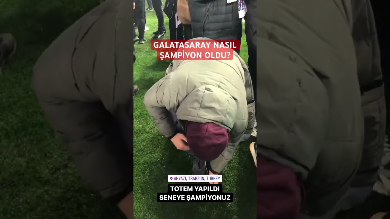 Trabzonspor Stadından Şampiyonluk &Ccedil;imi Alan Galatasaraylının Totemi Tuttu! ŞAMPİYON GALATASARAY!