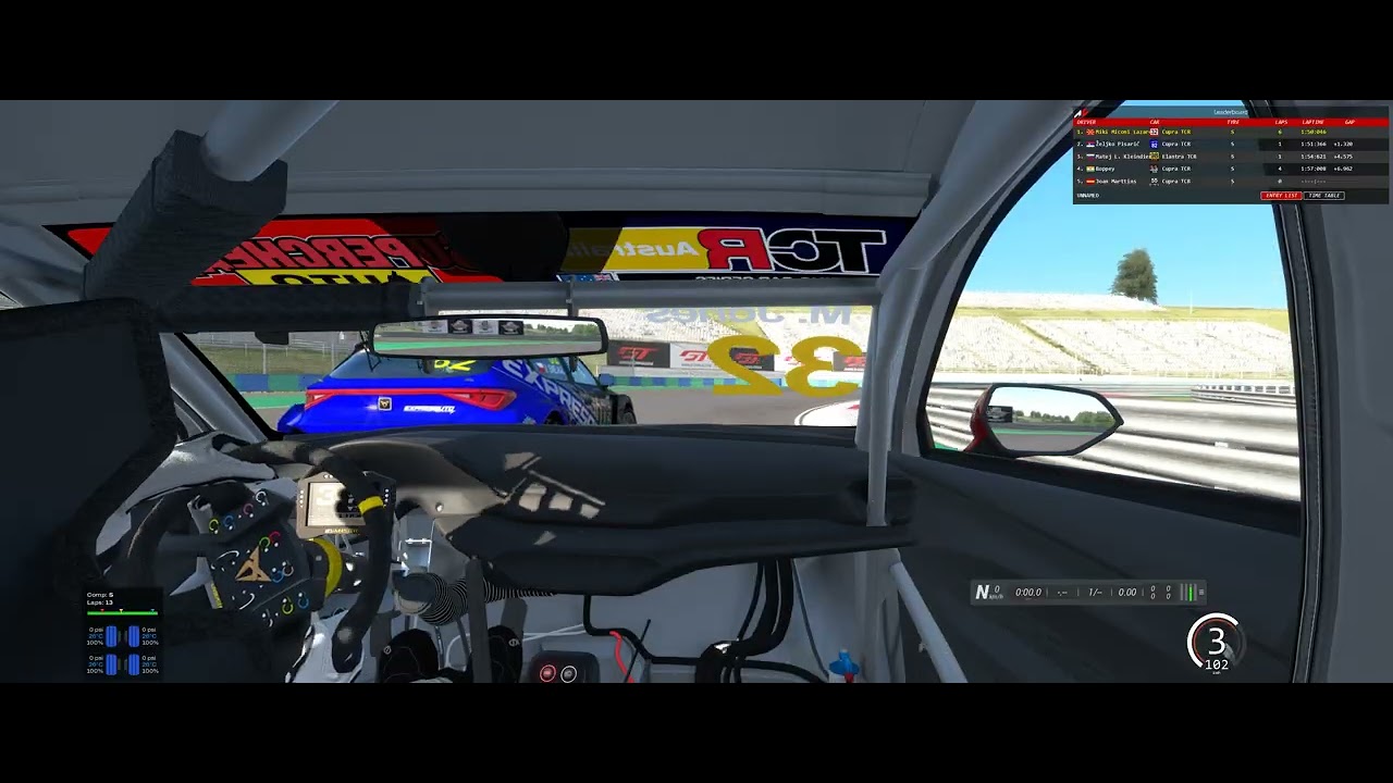 Onboard Miki Miconi Lazarevski vs Zeljko Pisaric TCR Cupra at Hungaroring Practice session