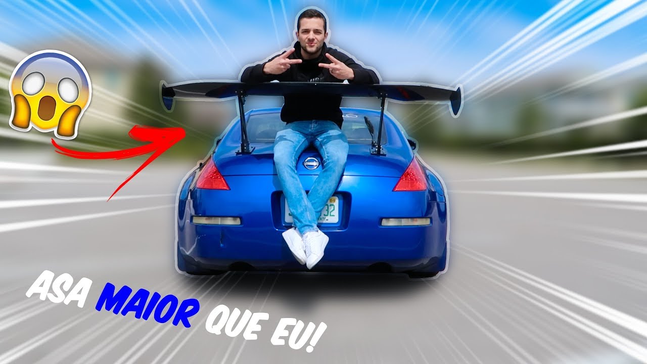 INSTALEI UM AEROFOLIO NO 350Z DE DRIFT! #BIGWING