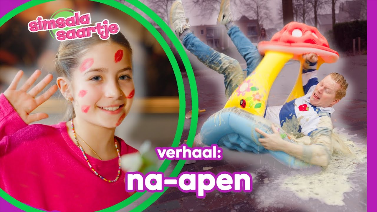 NA-APEN 💋👃🏻👂🏼 | SIMSALA SAARTJE 🐽 | Educatieve kleutertelevisie | Lichaamsdelen | Pesten