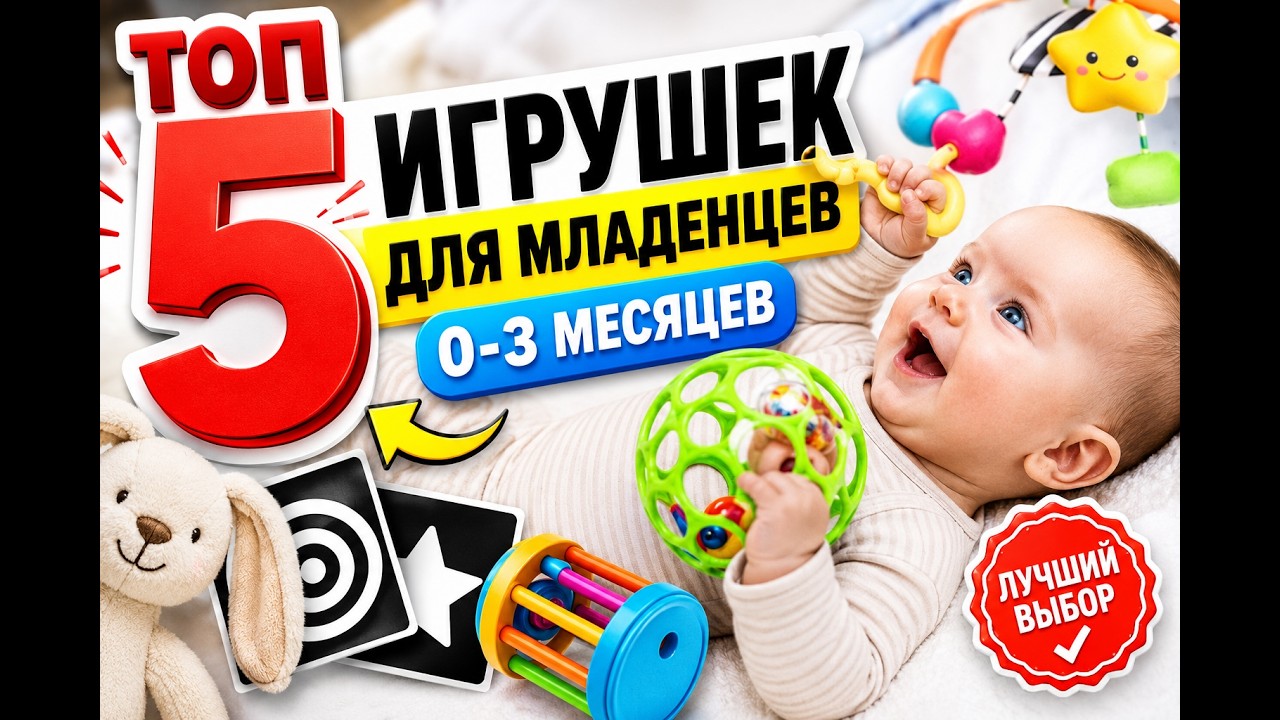 Развивающие игрушки для младенцев (0-3 месяца)